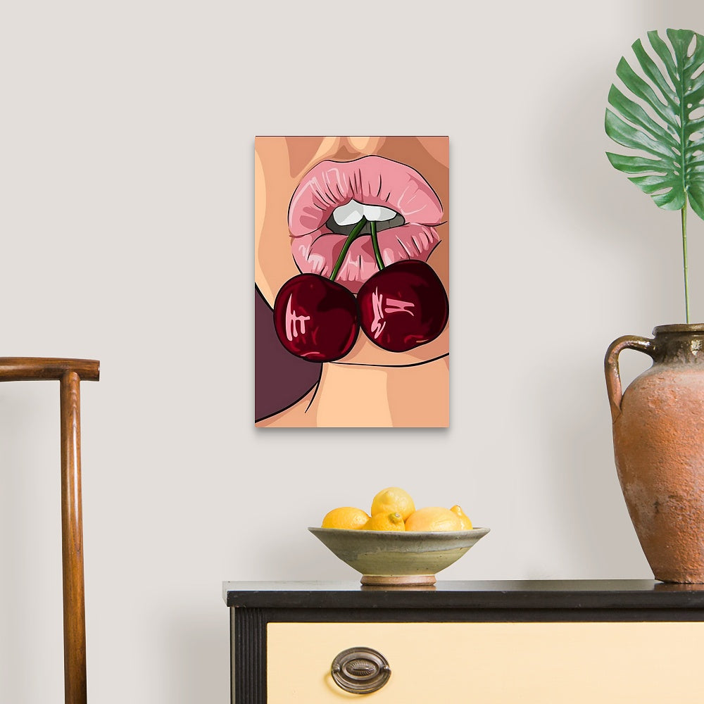 Cherry Lips Diamond Painting Canvas