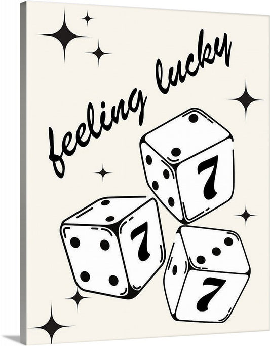 Feeling Lucky Dice Diamond Painting Canvas